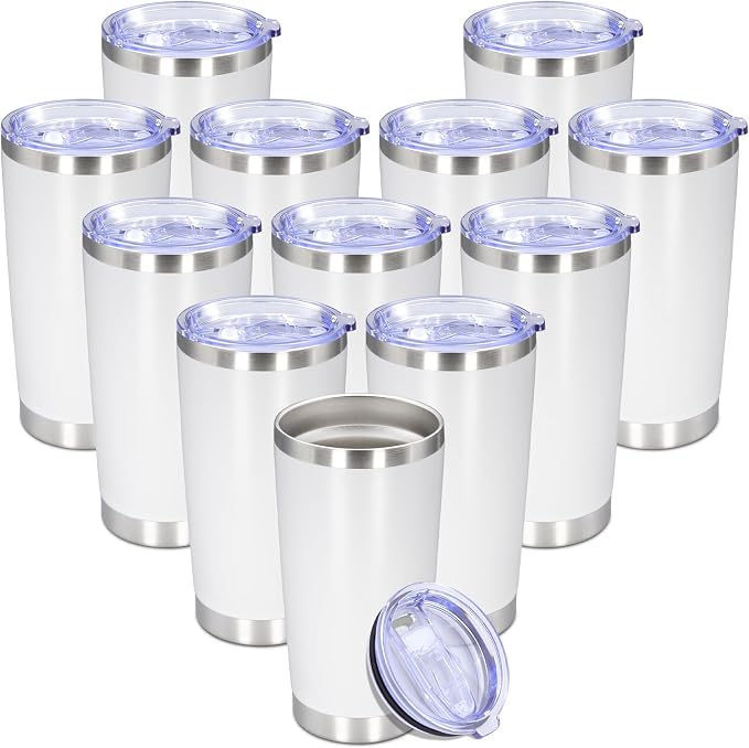 20 oz Tumbler with lid Double Wall Vacuum Insulated Tumblers Stainless Steel by Providethebestproducts