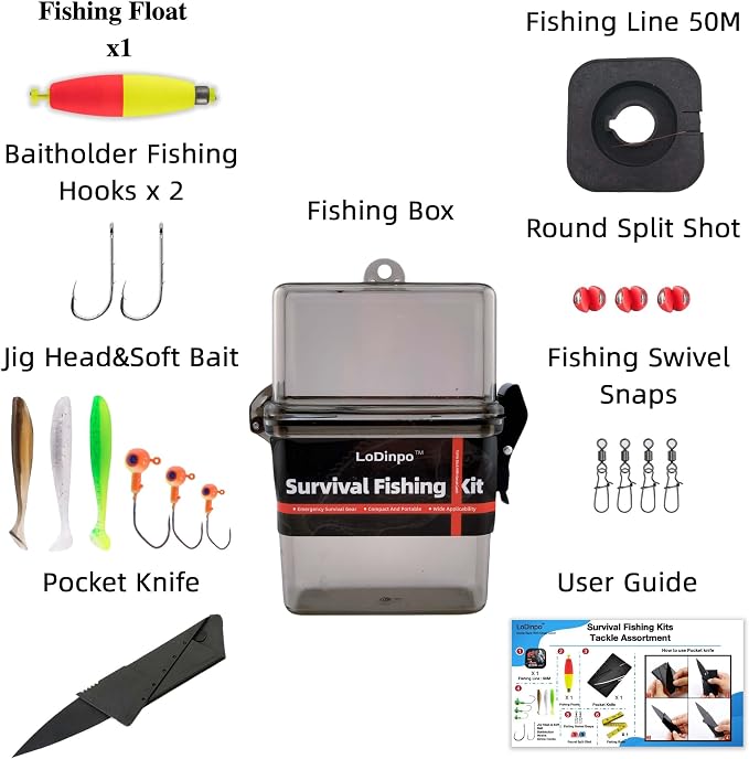 Mini Survival Fishing Kit Small Emergency Fishing Gear Box Pocket Fishing - Image 7