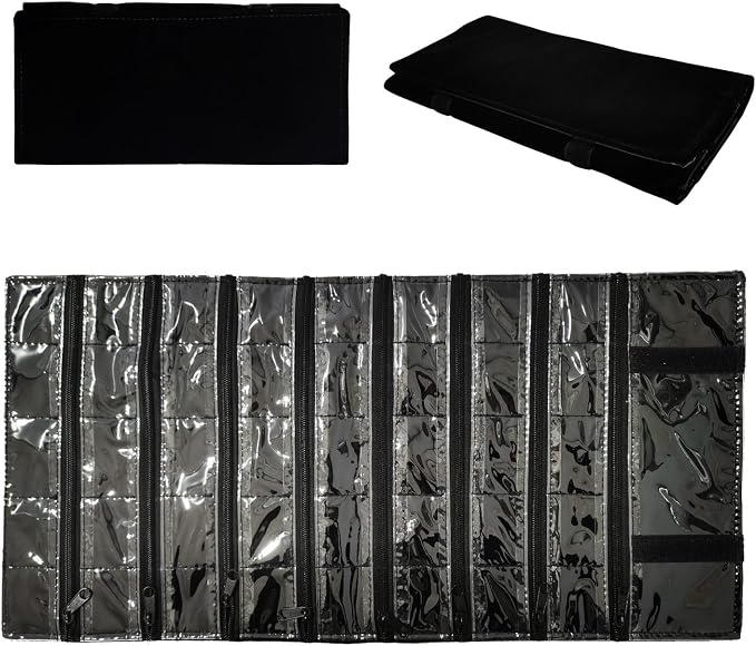 Travel Jewelry Roll Bag Portable Organizer Pouch by SCIKHEFT