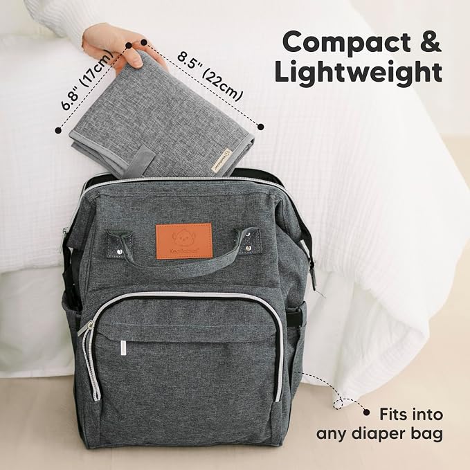 KeaBabies Portable Diaper Changing Pad, Easy Wipe Clean - Image 2