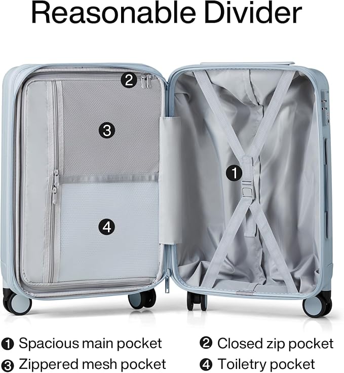 Hanke 29 Inch Expandable Checked Luggage Lightweight PC Hard Shell Luggage - Image 7