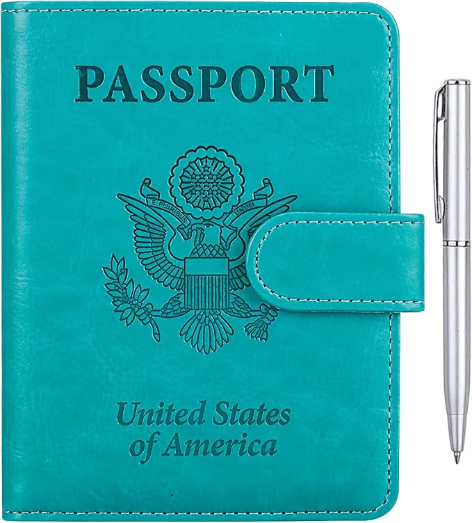 TIGARI Passport Holder for Travel Women Men, PU Leather Waterproof RFID by TIGARI