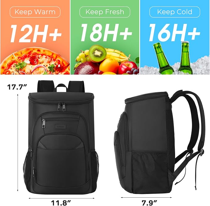 Cooler Backpack, Insulated Backpack Cooler Leakproof Waterproof Large Capacity - Image 2