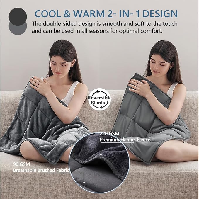 L'AGRATY Weighted Lap Blanket 7lb: Small Weighted Blankets - Image 2