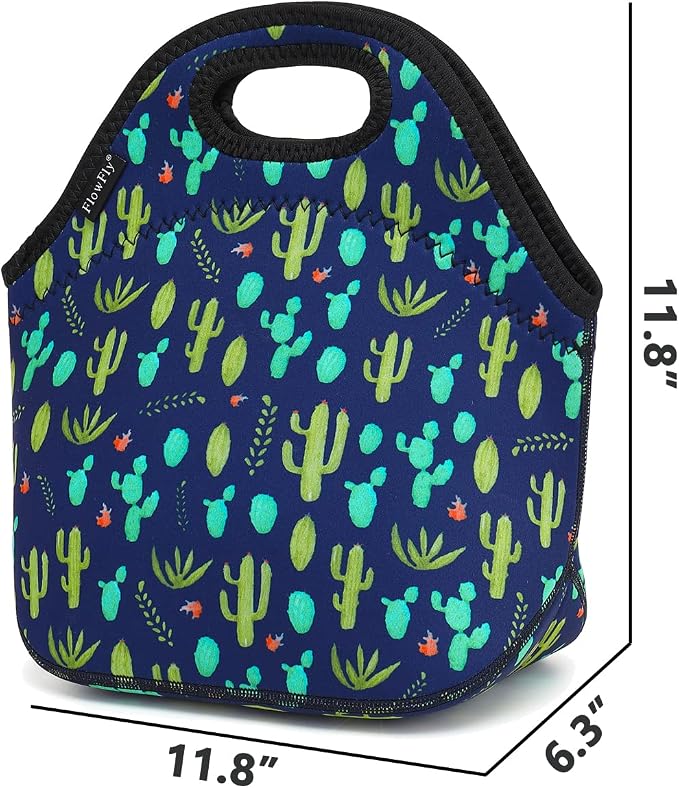 FlowFly Neoprene Lunch Tote Insulated Thermal Reusable Lunch Bag Box - Image 3
