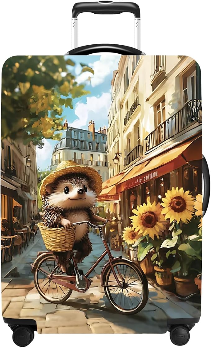Raccoon Luggage Cover Washable Suitcase Protector Anti-Scratch, Stretchable Fit by THISFIND