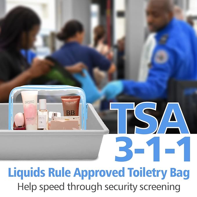 PACKISM 3 Pack TSA Approved Clear Toiletry Bags, Quart Size, Travel Makeup - Image 4