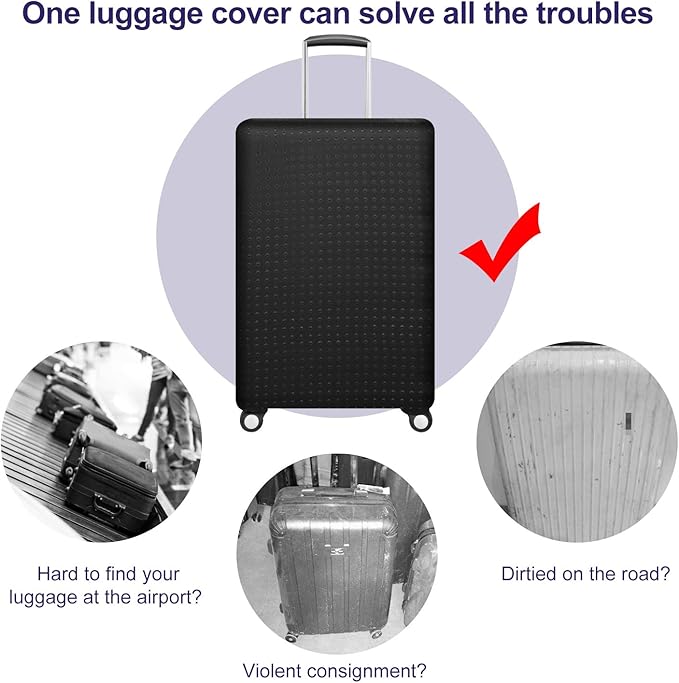 7-Mi Travel Luggage Protector Suitcase Cover 22"-24" Suitcase Dust Cover Size M - Image 4
