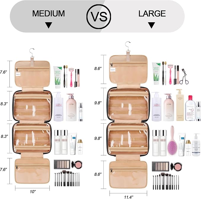 Travel Hanging Toiletry Bag for Women, - Image 2