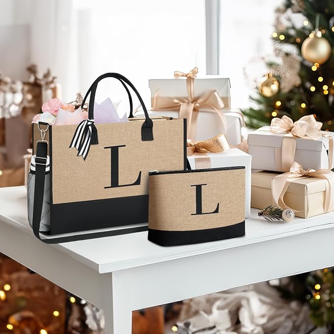BAGAIL Initial Tote Bag, Personalized Birthday Gifts - Image 4