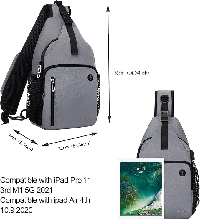 MOSISO Sling Backpack Bag, Crossbody Shoulder Bag Travel Hiking Daypack Chest - Image 5