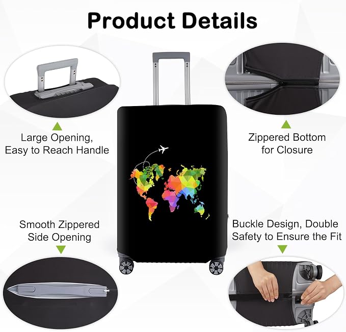 Pink Dino Suitcase Luggage Cover, Thick Suitcase Cover - Image 4