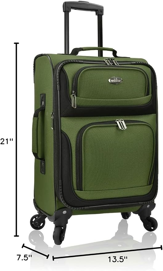 U.S. Traveler Lightweight Rolling 20" Carry On Luggage Softside Suitcase - Image 8