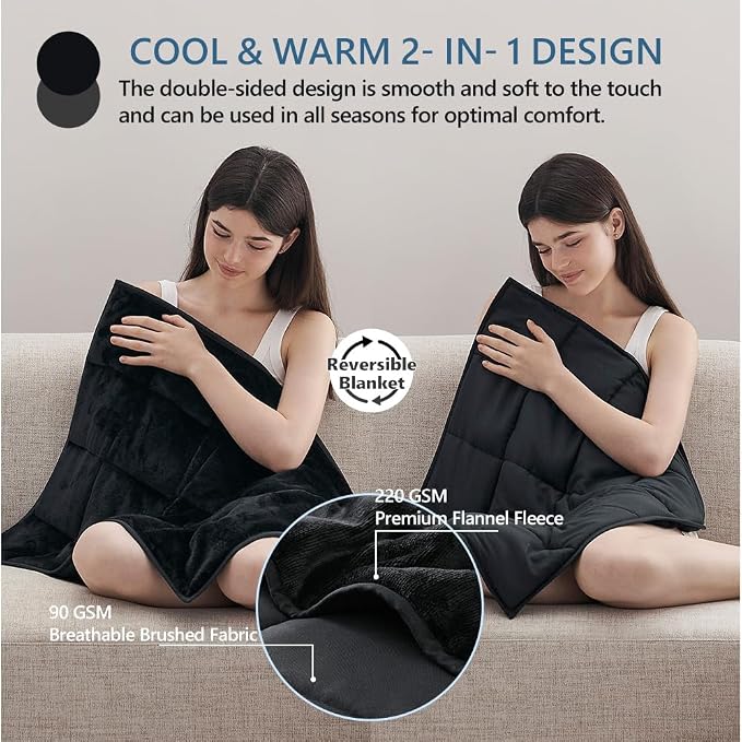 L'AGRATY Weighted Lap Pad Blanket 5lb: Small Weighted Blanket - Image 3