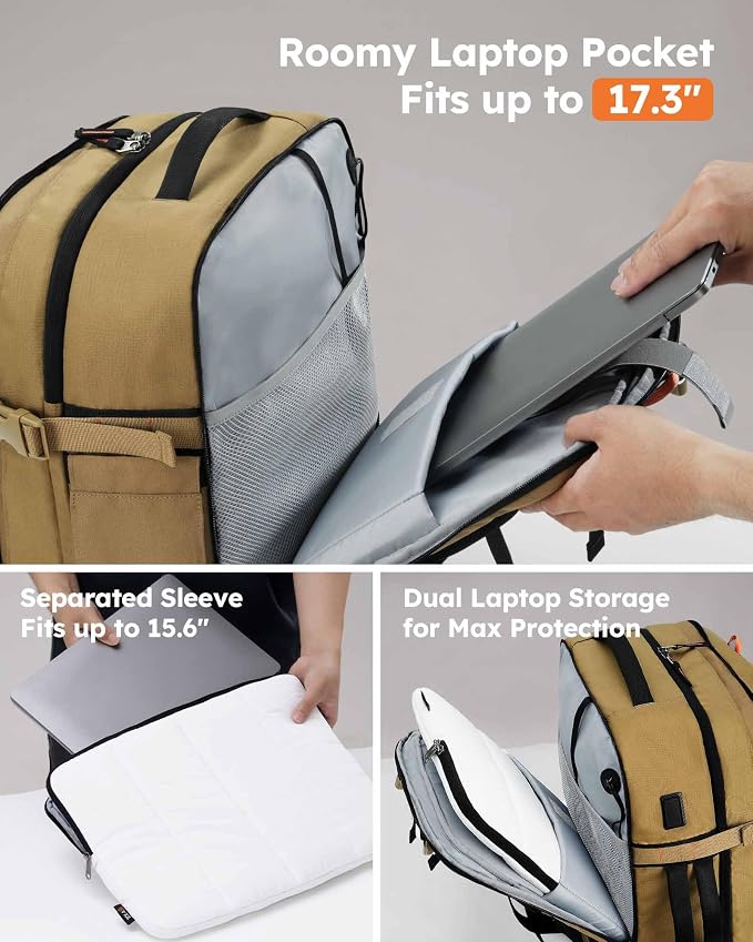 Tolaccea Travel Laptop Backpack, TSA Flight Approved Carry On Travel Duffel - Image 3