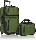 U.S. Traveler Rio Softside Expandable Carry-on Rolling Luggage, 2 Wheel Set by USTraveler