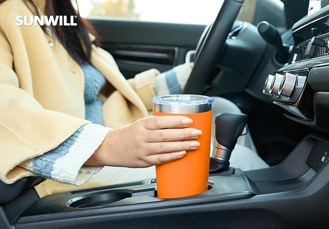SUNWILL Travel Coffee Tumbler 20 oz, Insulated Mug - Image 6