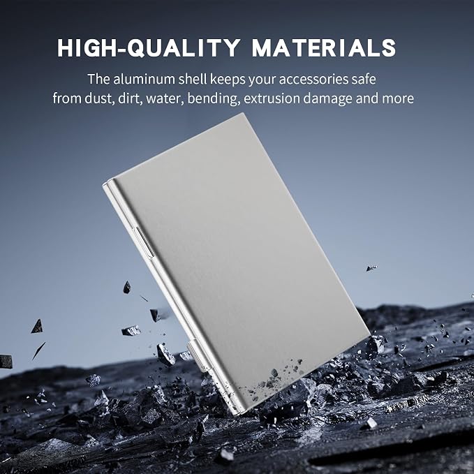 Aluminum SD Card Case, 21Slots Ultrathin SD Card Holder, Memory Card Storage - Image 5