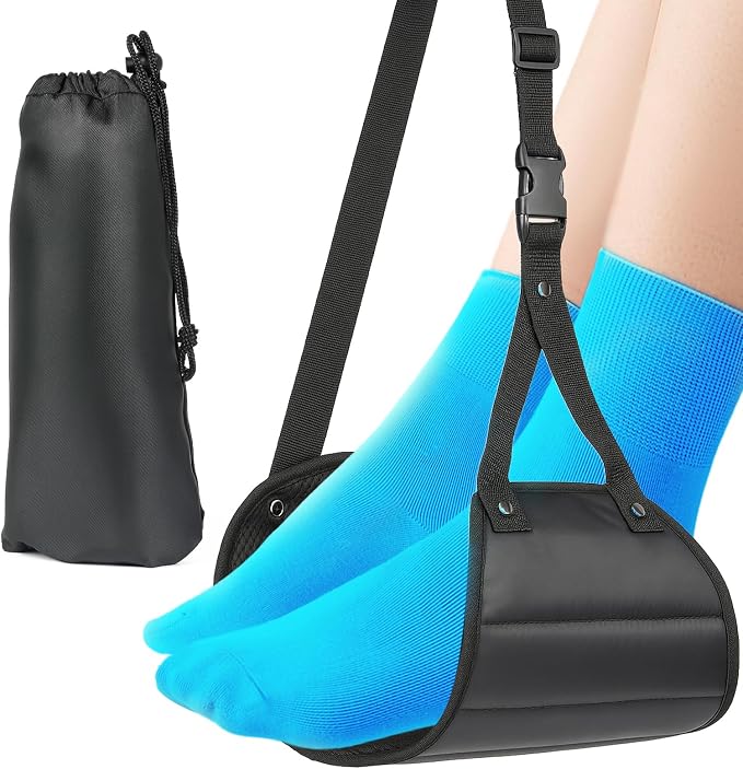 Airplane Travel Foot Hammock, Perfect Airplane Footrest to Relax Feet, by Unknown
