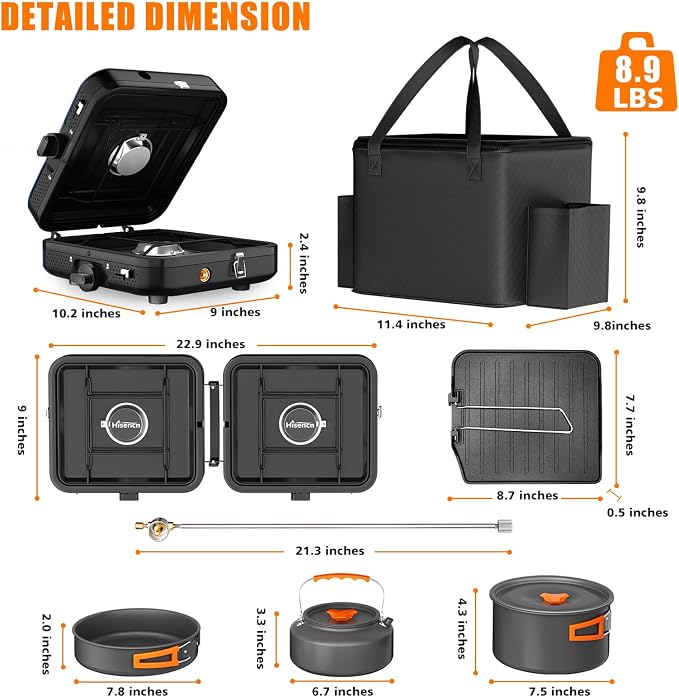 Hisencn 2 Burner Foldable Camping Stove - Image 3
