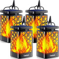 TomCare Solar Lights Upgraded Solar Lantern Flickering Flame Outdoor Hanging by TomCare