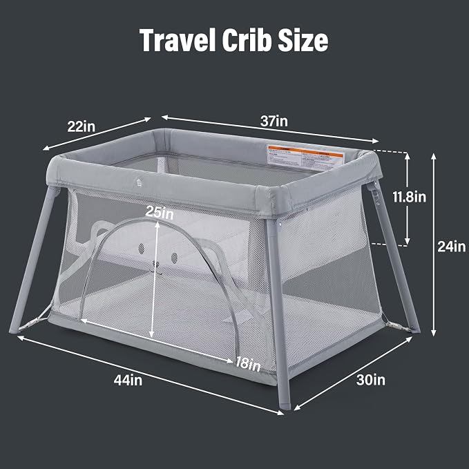 Travel Crib, Portable Crib for Baby, Pack and Play for Babies and Toddler - Image 2