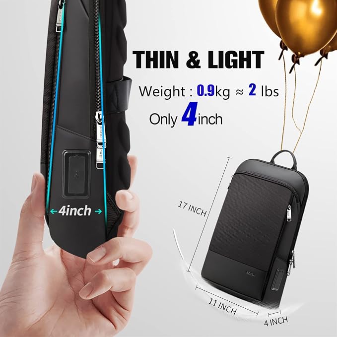 BOPai Slim Laptop Thin Business Backpack - Image 8