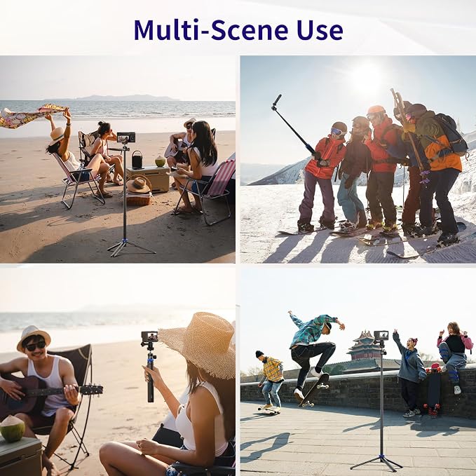Selfie Stick Tripod for Gopro Camera, Portable Lightweight Camera Tripod for - Image 4