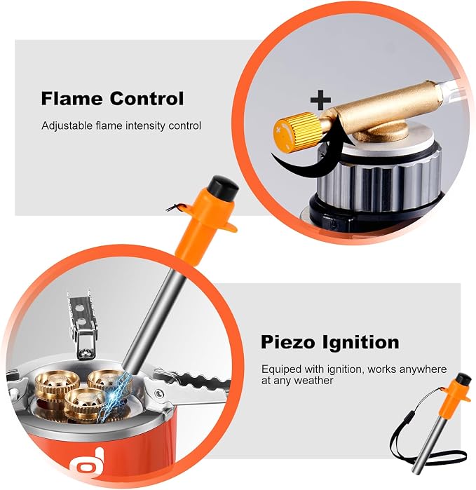 Odoland 5000W Portable Camping Stove Lightweight Camp Stove Collapsible - Image 3