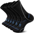 BULLIANT Compression Socks for Men 6Pairs, Athletic Crew Socks Cushioned For by BULLIANT