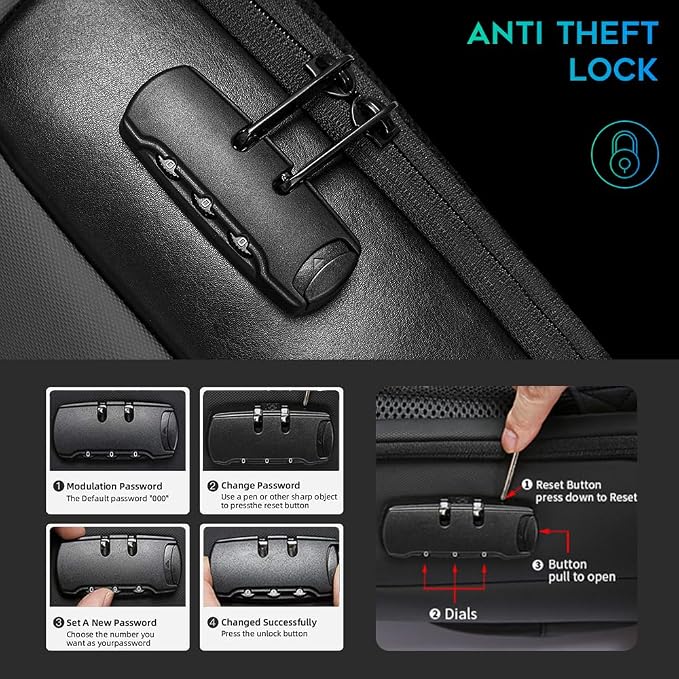 BANGE Anti Theft Backpack, Business Backpacks - Image 3