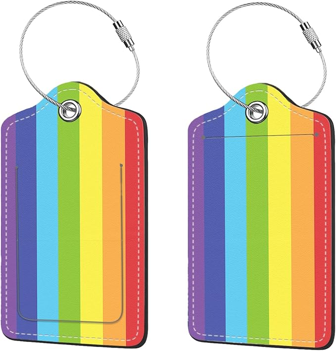 2 Pcs Luggage Tags for Suitcases, PU Leather Cruise Ship Luggage Tags by Anikathy