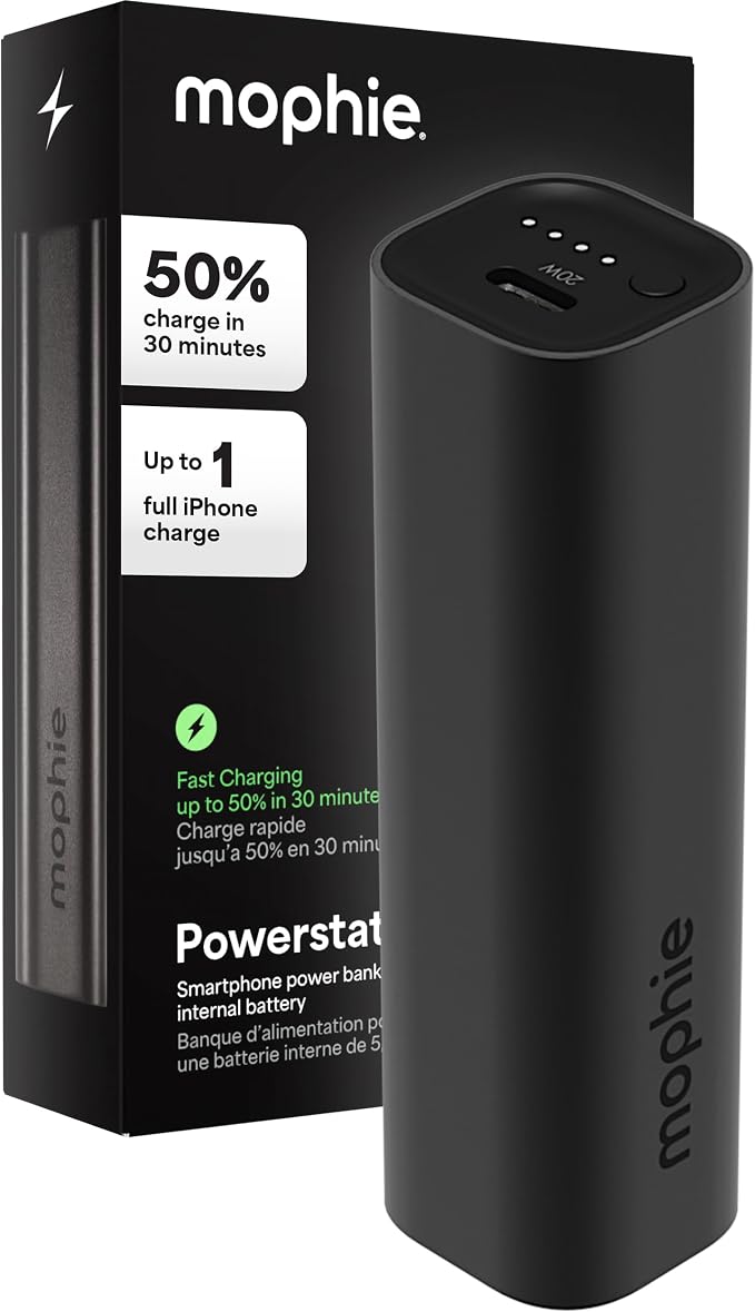 Mophie Powerstation Mini 5, 000mAh Portable Power Bank – Ultra-Fast USB-C PD by mophie