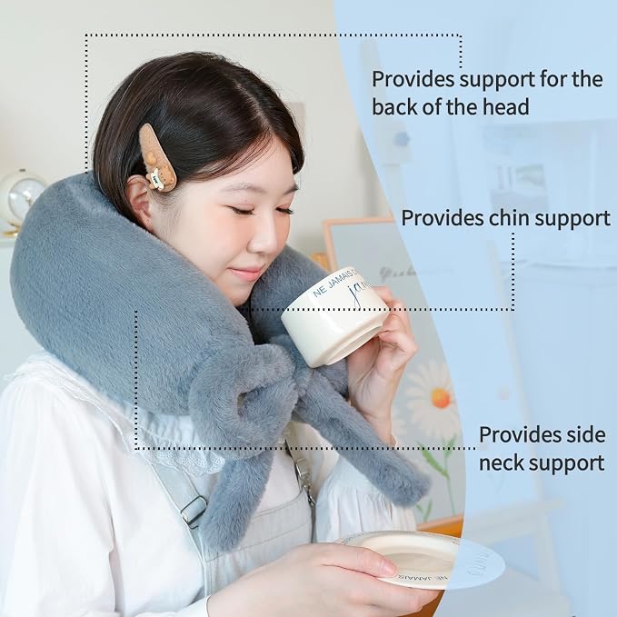 Travel Pillow Multifunctional Airplane Travel Neck Pillow Provides Neck and - Image 4