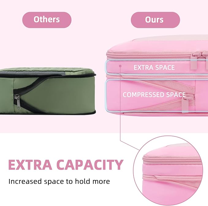 BAGAIL 4 Set/6 Set/8 Set Compression Packing Cubes Travel Accessories - Image 3