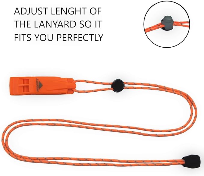 Emergency Whistles with Lanyard Safety Whistle Survival Shrill Loud Blast - Image 8