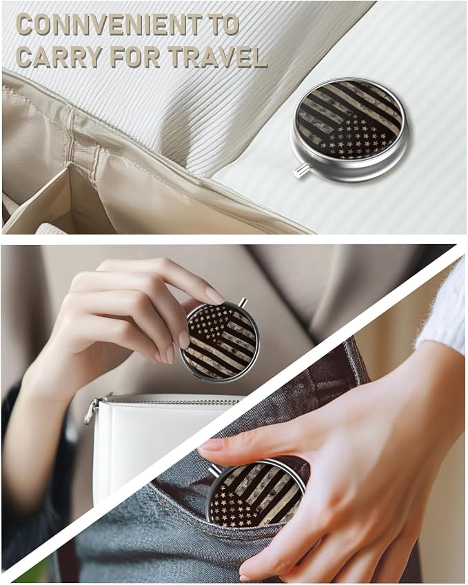 Pill Box, 3 Compartment Portable Travel Medicine Box - Image 7