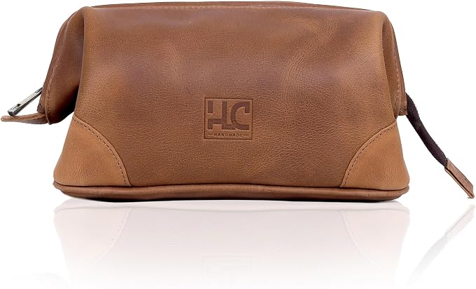 HLC Leather Toiletry Bag for Men - Image 2