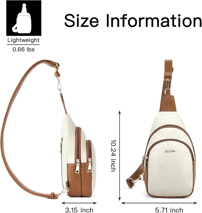 Telena Small Sling Bag for Women Leather Crossbody Fanny Packs Chest Bag for - Image 5