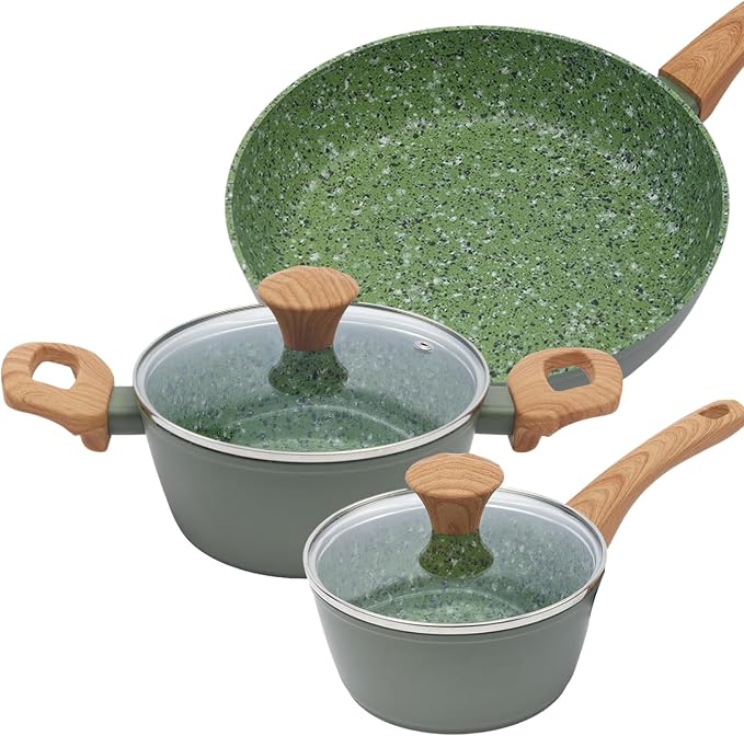 3-Piece Nonstick Pots and Pans Set by Unknown