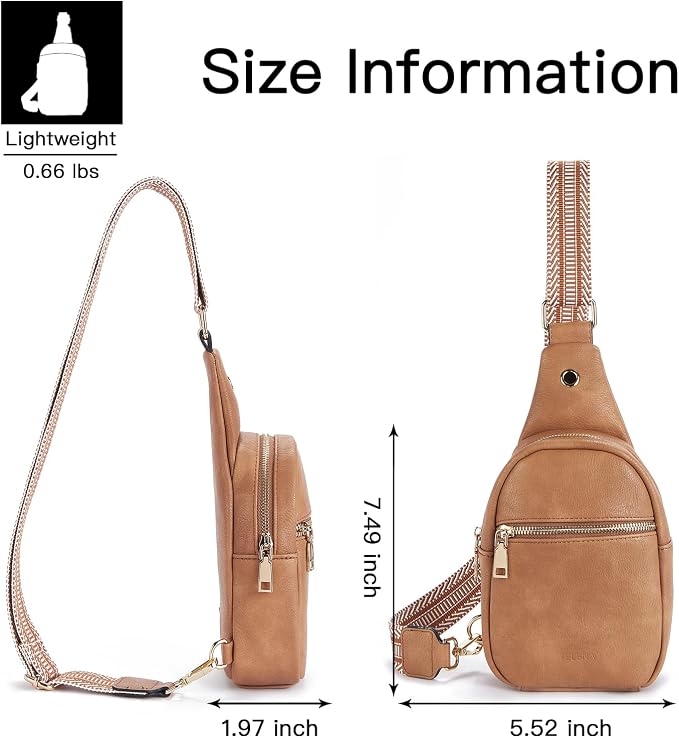 Telena Small Sling Bag for Women Leather Crossbody Fanny Packs Chest Bag for - Image 6