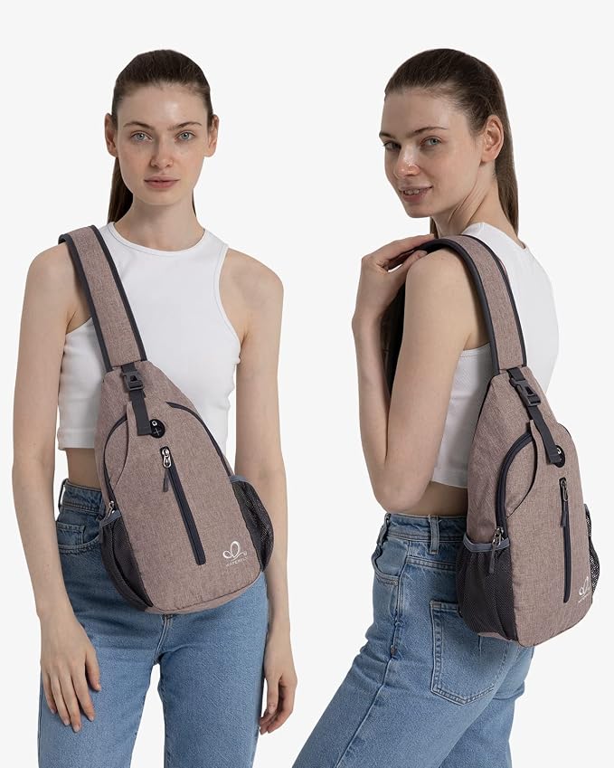WATERFLY Crossbody Sling Backpack Sling Bag Travel Hiking Chest Bag Daypack - Image 6