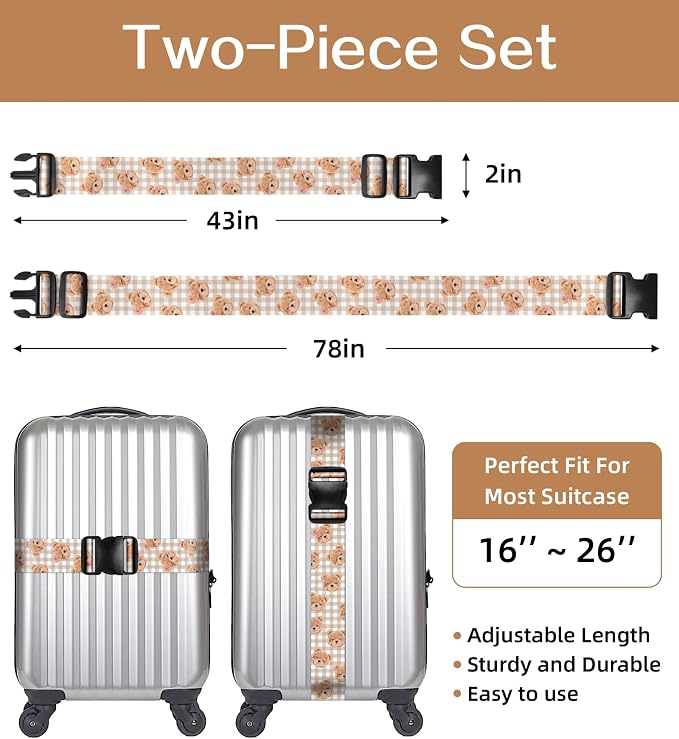 Luggage Straps for Suitcases Travel Belt Luggage Band Heavy Duty Traveling - Image 2