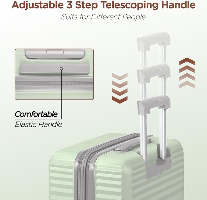 SHOWKOO Luggage Sets 3 Piece Hardside Expandable Suitcase - Image 5
