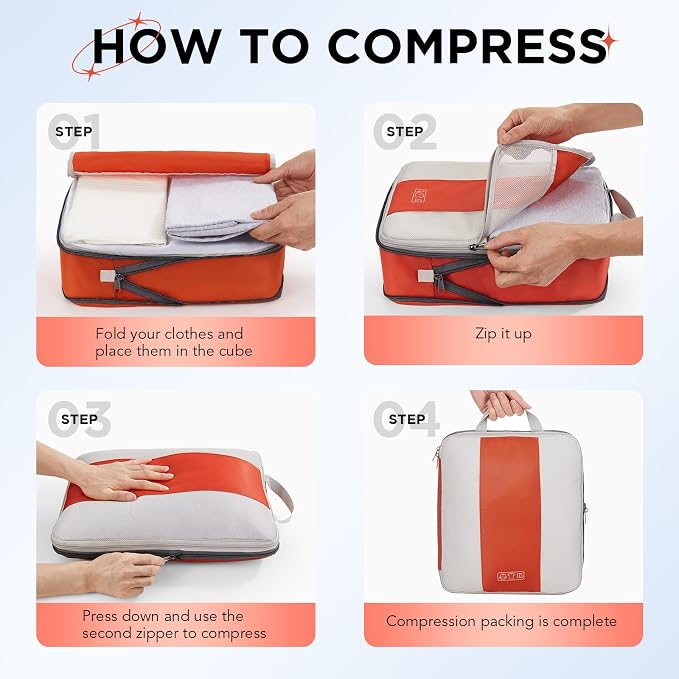 8 Set Compression Packing Cubes - Image 3