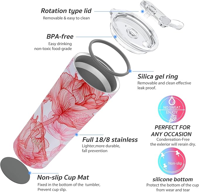THILY Stainless Steel Vacuum Insulated Tumbler 26 oz Triple-Insulated Travel Mug - Image 4