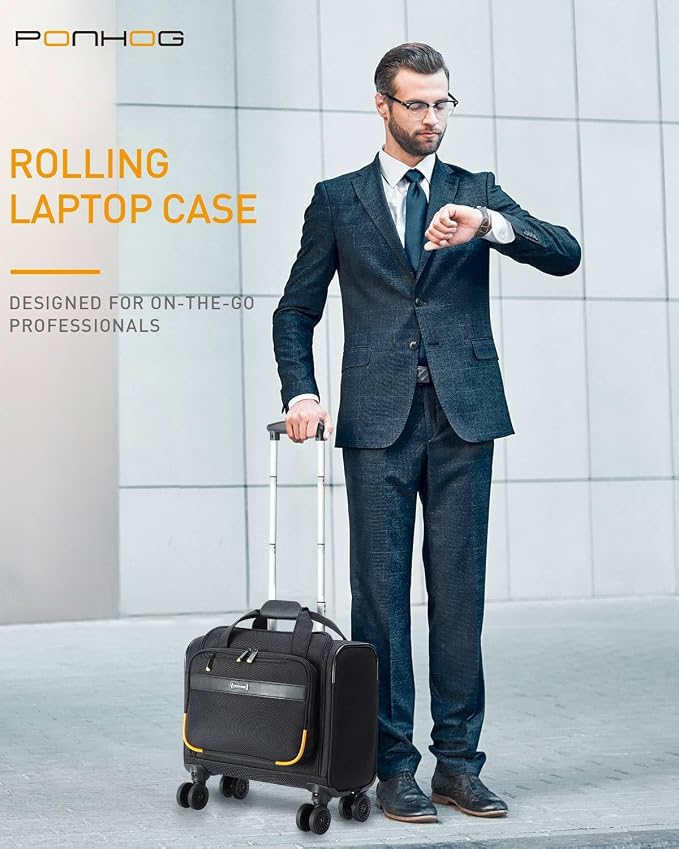 Rolling Laptop Bag, Rolling Briefcase - Image 6