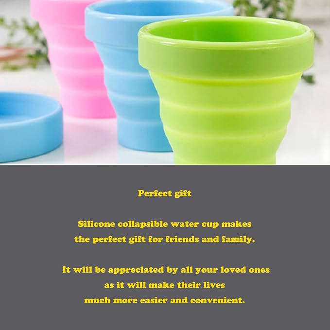 Silicone Collapsible Water Cup, Outdoor Folding Reusable Mug - Image 7