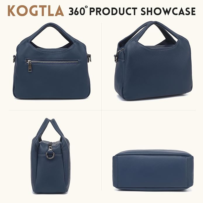 KOGTLA Genuine Leather Purses for Women, Crossbody Shoulder Bags - Image 3