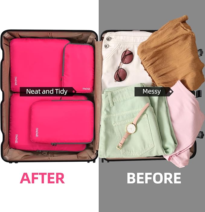BAGAIL 4 Set/6 Set/8 Set Compression Packing Cubes Travel Accessories - Image 6